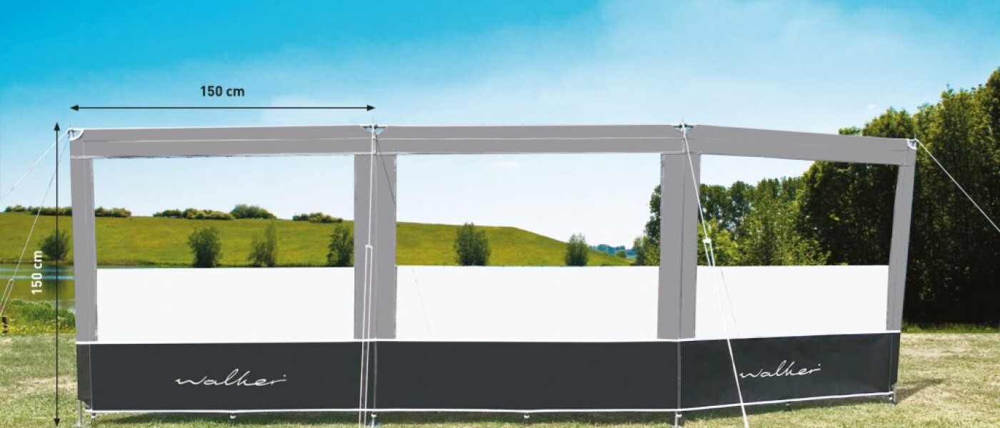 Walker Windschermen met raam: makkelijk opzetbaar en zeer stabiel!